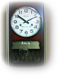 アイコー31日巻(カレンダー付き)カギ巻柱時計